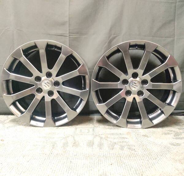送料無料 4本可 エスクード 純正 2本セット 18×7J +45 PCD114.3 5穴/5H SUZUKI スズキ 18インチ 中古 アルミホイール 引取可 2