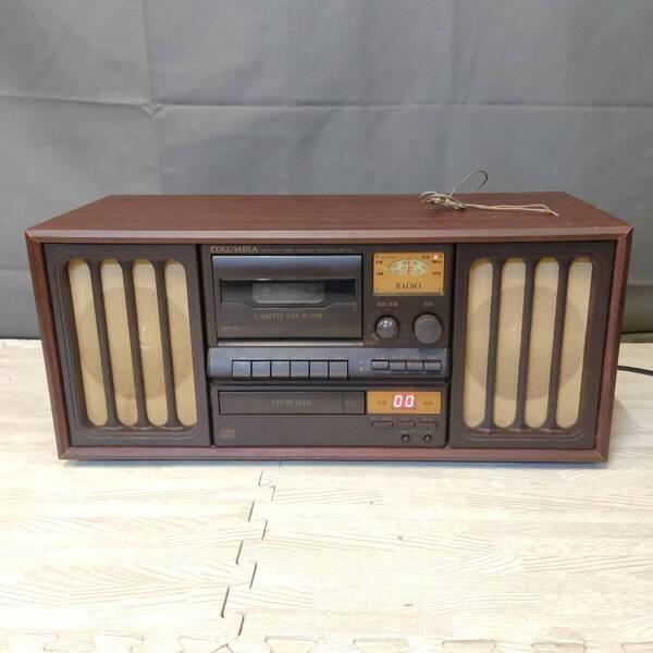 昭和レトロ COLUMBIA 50cm×20cm GP-15 カセット/CD/FM/AM ラジカセ アンティーク 中古 コロムビア 一部動作確認済み (送料無料