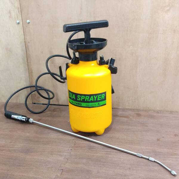 良品 4L 手動式 噴霧器 No.7450 最長1.6m 伸縮ノズル DIA SPRAYER FURUPLA プレッシャー式 散布 薬剤 中古 フルプラ 動作確認済み 送料無料