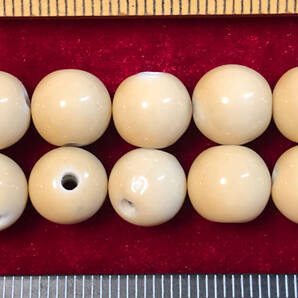 Φ 粉彩ビーズ Φ 20玉で1単位 直径9㎜丸玉 手作り ベージュ色釉一色 手芸 アクセサリ インテリア、鑑賞魚水槽、園芸などの材料に