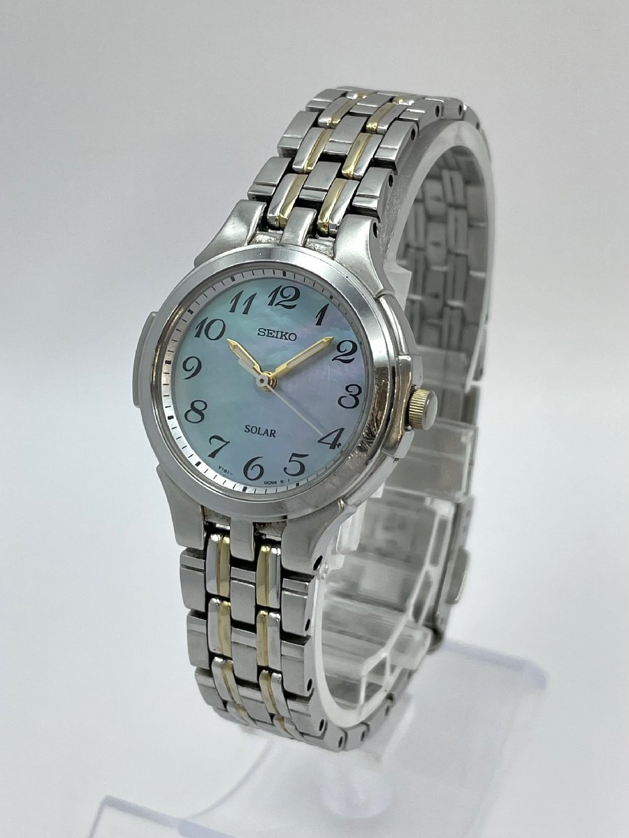 SEIKO Solar watch/V181-OAEO/Analog/SLV/ Japanese Popular