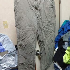 送料無料 希少 カーハート ペインター カーペンター パンツ W34 L34 LBR ライトブラウン Carhartt pants 古着 ビンテージ Painter overall