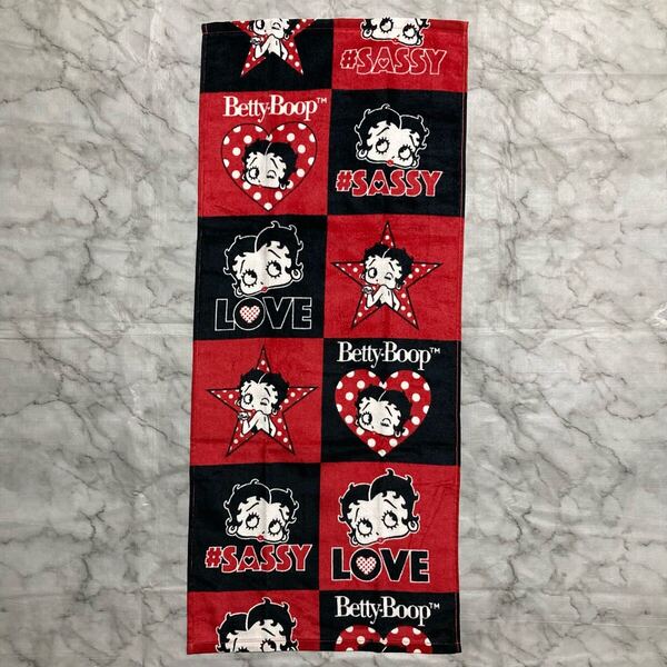 新品未使用 Betty Boop ベティブープ ベティちゃん スクエアデザイン フェイスタオル