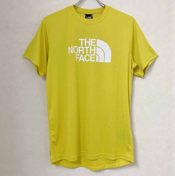 新品 2XL ★ THE NORTH FACE ザ ノースフェイス 半袖 ロゴ Tシャツ 速乾 イエロー US-XL NF0A4CDV7601 ドライ REAXION EASY メンズ