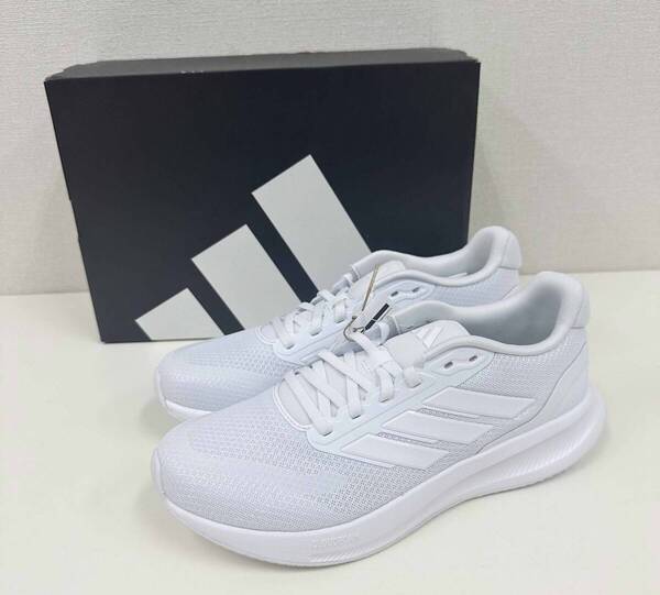 新品 26.5cm ★ adidas アディダス ランニングシューズ Runfalcon ランファルコン 5 IH7757 ホワイト スニーカー メッシュ ソールサポート