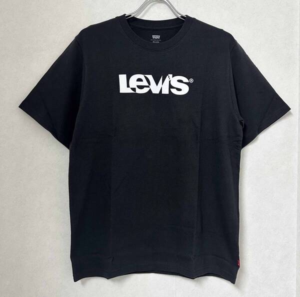 新品 XL ★ LEVI'S リーバイス グラフィック ロゴ Tシャツ ブラック ビッグロゴ バットウィングロゴ レッドタブ メンズ レディース