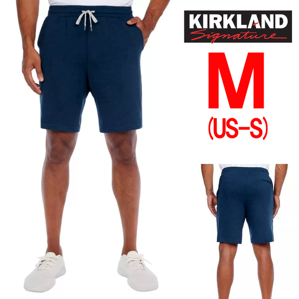 新品 M ★ コストコ カークランドシグネチャー メンズ ラウンジ ショートパンツ ネイビー US-S ルームウェア パジャマ ストレッチ ジャージ