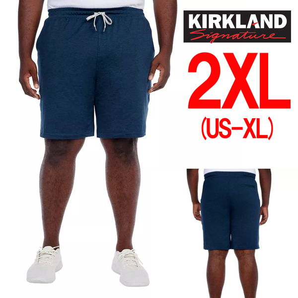 新品 2XL ★ コストコ カークランドシグネチャー メンズ ラウンジ ショートパンツ ネイビー US-XL ルームウェア パジャマ ストレッチ 3L