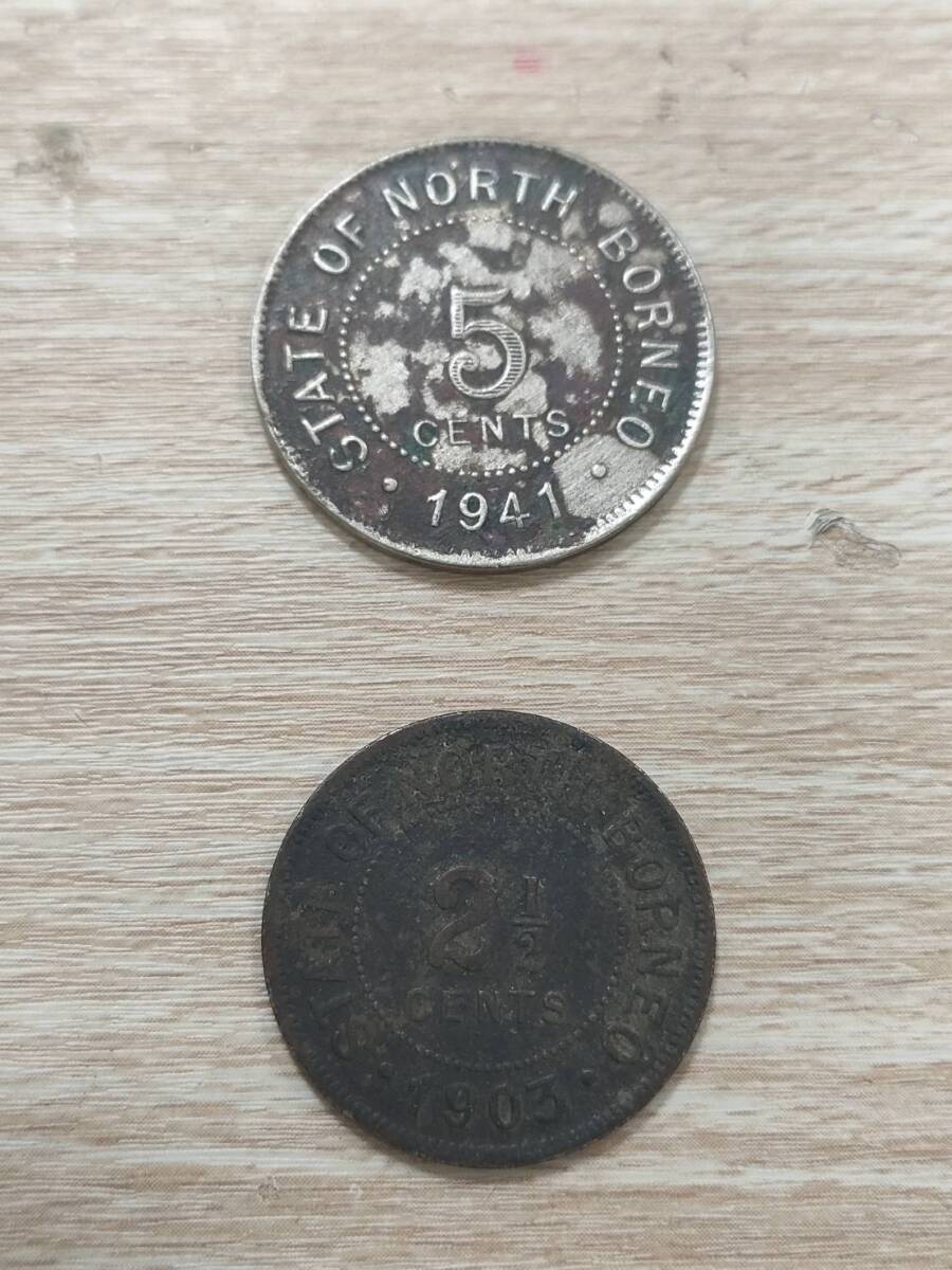 イギリス領北ボルネオ 1921年 5セント PCGS AU55 （Yahoo
