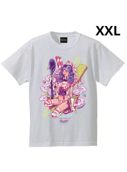 ロッキンジェリービーン Rockin'Jelly Bean 桃乃木かな Ice cream Lover T-SHIRT XXL 新品即決 送料無料 国内正規 white kana momonogi 2XL