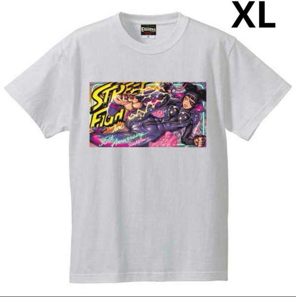 ロッキンジェリービーン Rockin'Jelly Bean street fighter ストリートファイター JURI ジュリ Tシャツ T-SHIRT XL 白 WHITE 新品 国内正規