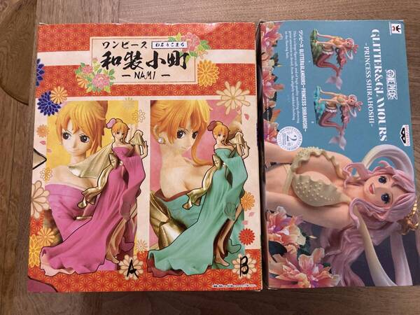 ワンピース フィギュア GLITTER&GLAMOURS フィギュア しらほし姫/和装小町 ナミ(ピンク)バンプレスト 2台セット