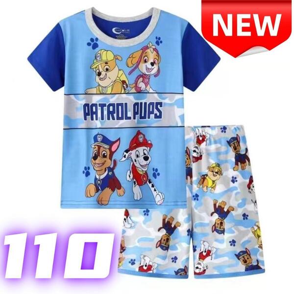 新品子供パジャマ パウパトロール 半袖Tシャツ&ショートパンツ 110cm