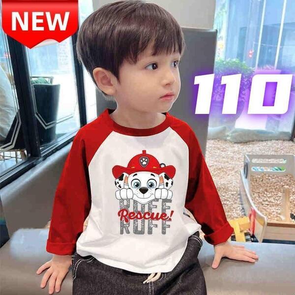 新品 子供服 パウパトロール 長袖Tシャツ マーシャル ラグラン 110cm
