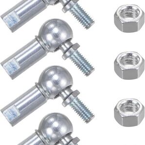 AA30 CS8 M5 アングルボールジョイント 4個 M5x0.8 右ねじ A3鋼製の自己潤滑ボールソケットエンドフィッティング