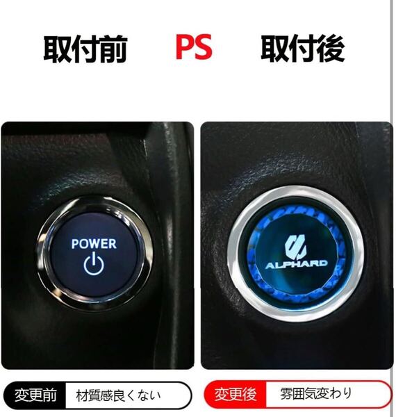 ALPHARD アルファード 30系 クリスタル表面処理 エンジン スタートカバー スタートボタンカバー スイッチカバー スタートリング