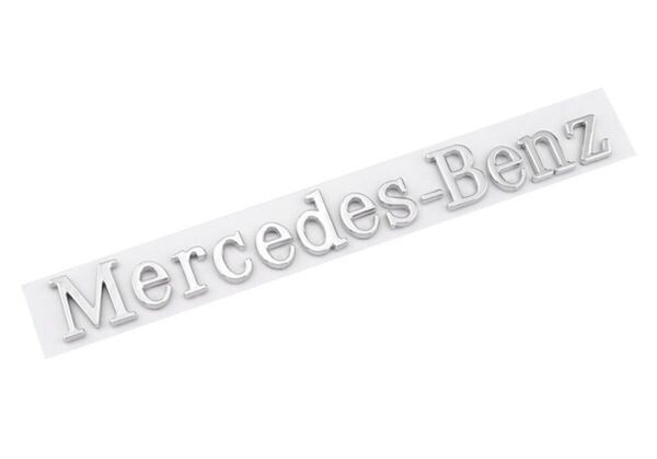 メルセデスベンツ エンブレム バッジ 3Dロゴ ステッカー AMG風 デコレーション シルバー グロス仕上げ 貼り付けタイプ