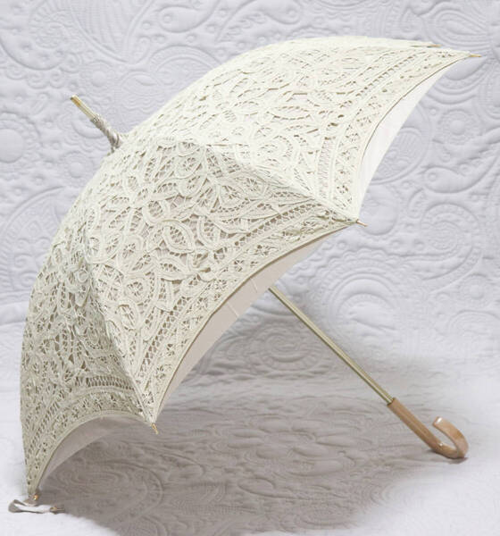 新品【晴雨兼用 長傘】繊細高級感 豪華レース刺繍 二層張り 雨傘 日傘 v6984