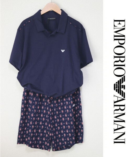 新品タグ付き【エンポリオアルマーニ】上下セットアップ 半袖ポロシャツ ショートパンツ M(M-L) v7036