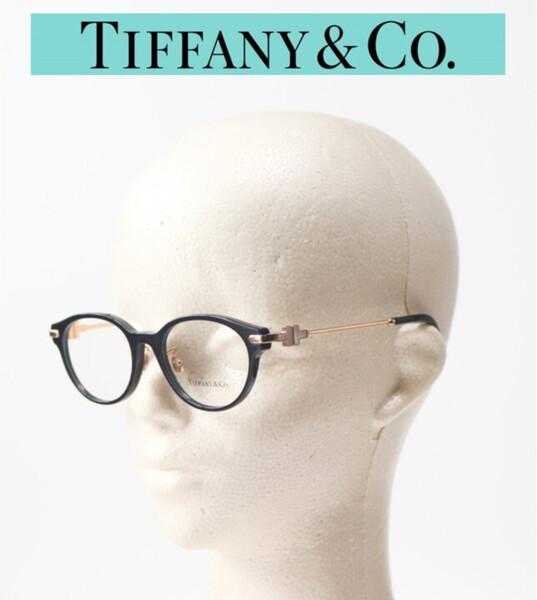 51,590円新品【TIFFANY&CO.ティファニー】 Tコレクション メガネフレーム フルリム 伊達眼鏡 黒 7087