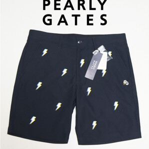 31,900円新品タグ付き【PEARLY GATES パーリーゲイツ】雷刺繍 ドビー ショートパンツ ハーフパンツ 5(L) v6899