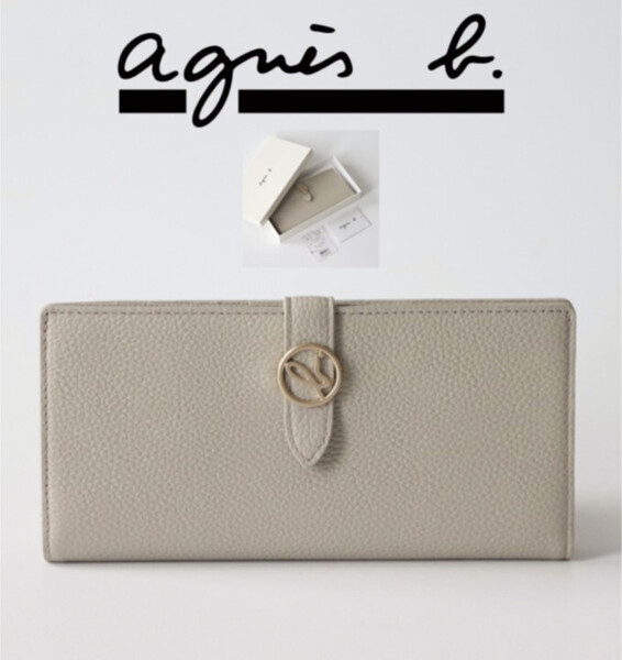 30,800円新品箱付き【agnes b. アニエスベー】公式現行モデル 高級感 長財布 ロングウォレット v7070
