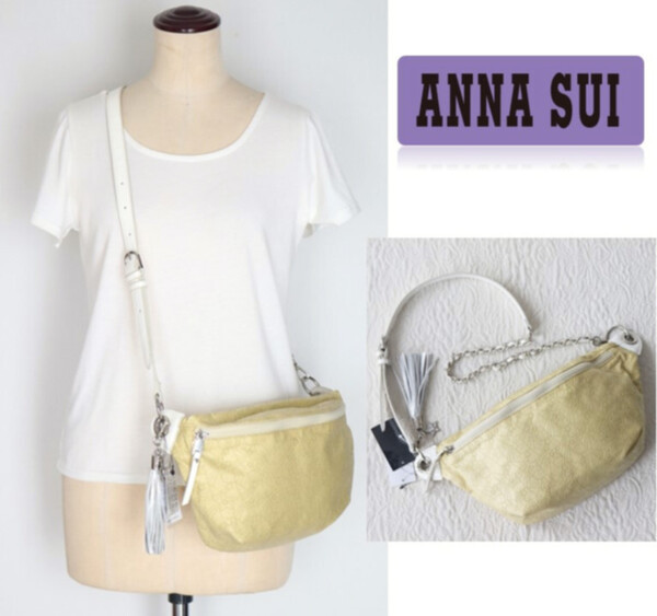 新品タグ付き【ANNA SUI アナスイ】流れ星柄 メテオショルダーバッグ タッセルチャーム v7065