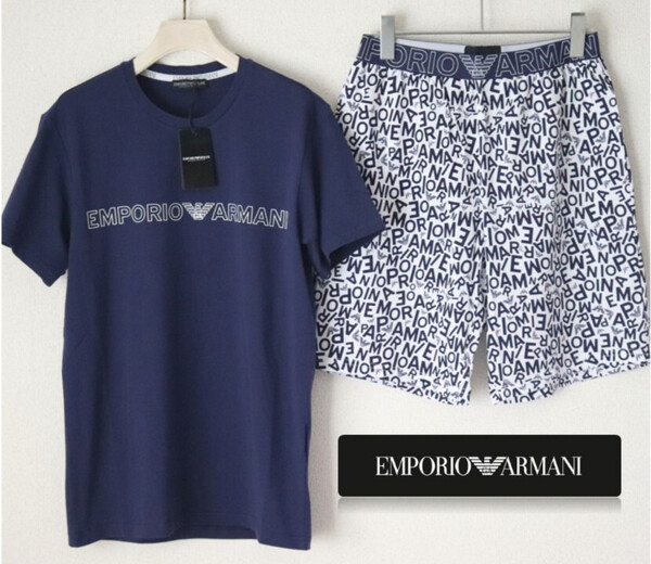 新品タグ付き【エンポリオアルマーニ】上下セットアップ 半袖Tシャツ ショートパンツ S(S-M) v7082