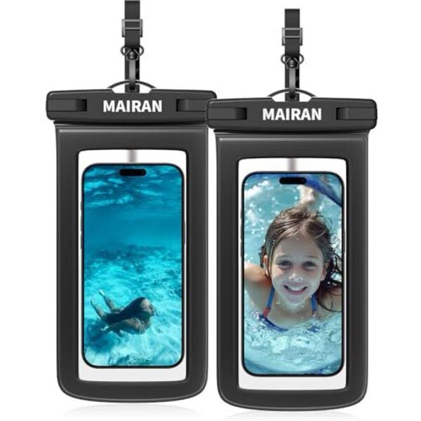 MAIRAN 2枚セット スマホ防水ケース 水中撮影 IPX8認証 熱圧技術防水スマホケース水中・水上で操作できる 良いタッチ感度