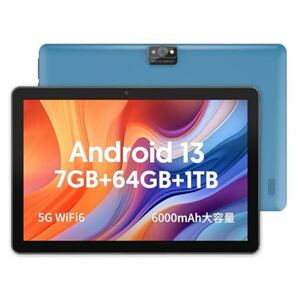 PUTTECH タブレット 10インチ wi-fiモデル、Android 13 タブレット 10インチ 7GB+64GB+1TB拡
