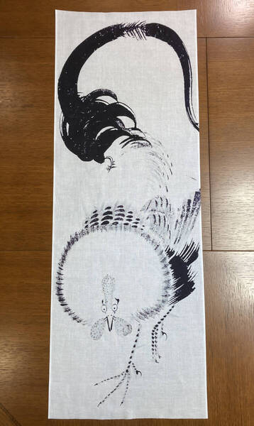 古今東西 浮世絵 手ぬぐい 伊藤若冲 菊鶏図襖絵 サイズは約95cm 35cm 手拭い ハンカチ タオル
