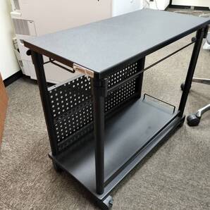 Bauhutte (バウヒュッテ ) 昇降式 L字デスク パソコンラック( 幅 32 × 奥行 67 高さ 57~78 cm ) ブラック BHD-670H-BK (発送)