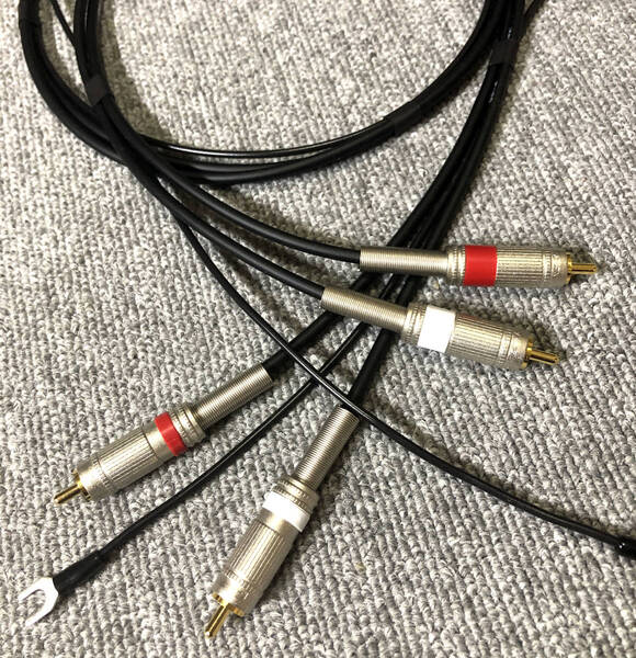 ★ 自作 ★ カナレGS-4 RCAフォノケーブル 120cm