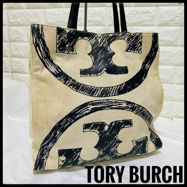 TORY BURCH トリーバーチ トートバッグ ハンドバッグ 白 黒 鞄 ロゴ 通勤バッグ 通学バッグ トートバッグ マザーズバッグ ホワイト ラック