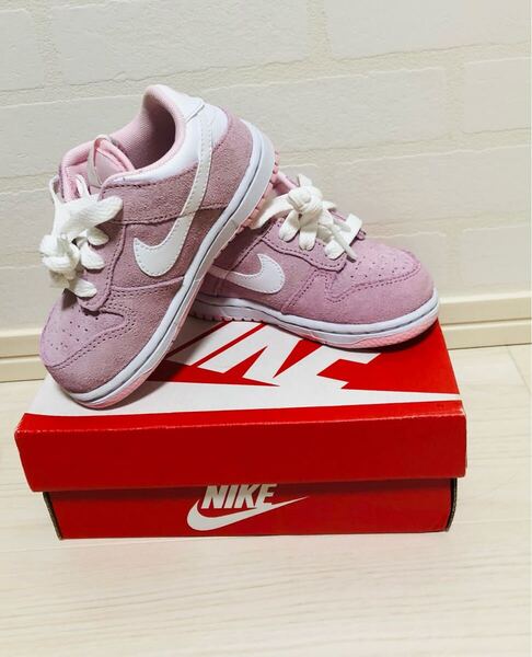 NIKE ナイキ ダンク LOW ピンク キッズ シューズ 13cm 試着のみ スニーカー