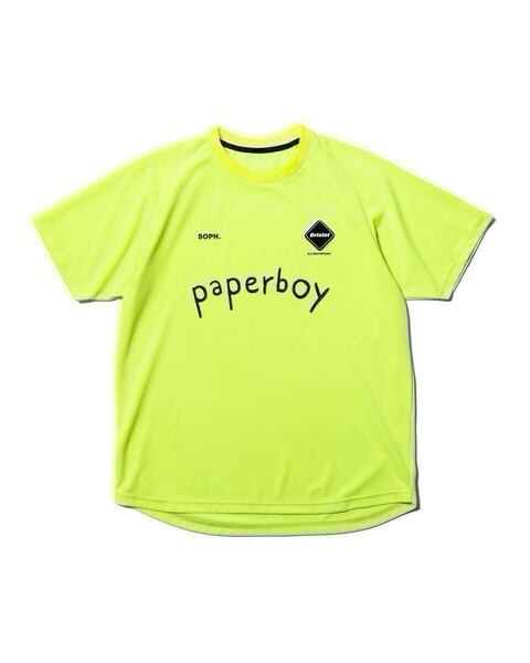 S 新品 送料無料 FCRB 24AW paperboy S/S PRE MATCH TOP YELLOW SOPH SOPHNET F.C.R.B. ブリストル BRISTOL F.C.Real Bristol Tシャツ