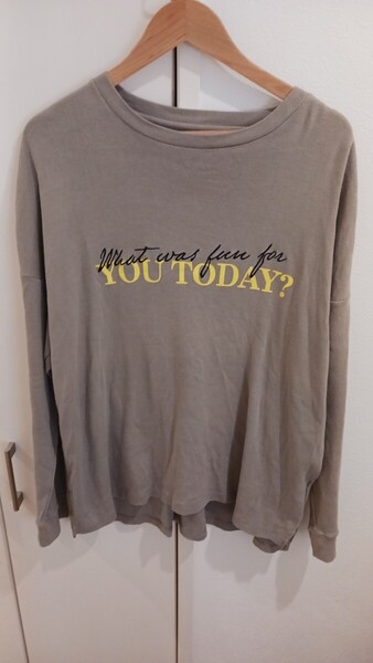 INHERIT グレー 長袖カットソー Lサイズメンズ 長袖Tシャツ