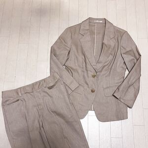 Wa738★① ELLE PLANET ELLE PLANET Приталенный пиджак Брюки 38 Бежевый Женщины