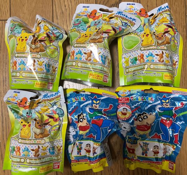 入浴剤 びっくらたまご バスボール ポケットモンスター ポケモンフィギュアコレクション クレヨンしんちゃん