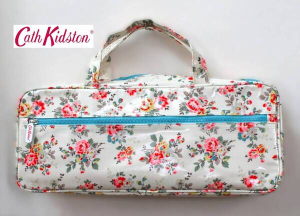 Cath Kidston キャスキッドソン フラワープリント ニッティングバッグ 編み物バッグ 楽器バッグ 横長【送料無料】