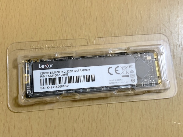 Lexar SSD M.2 2280 128GB NM100 SATA 6GB/s LNM100-128RB 正常判定