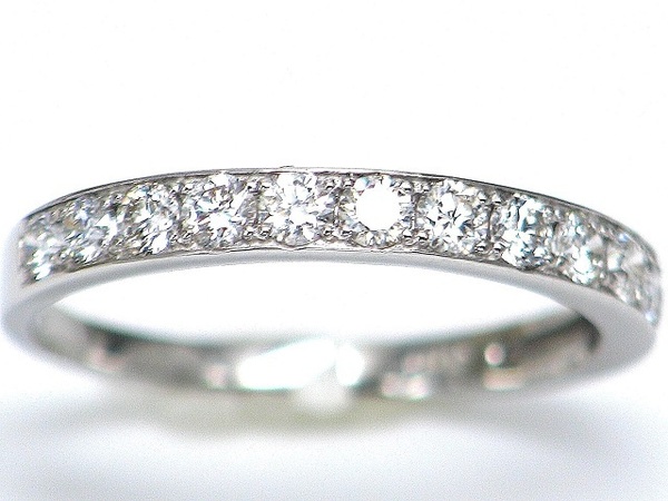 【宝石屋本舗】0.50ct 上質天然ダイヤモンド PT950 エタニティリング