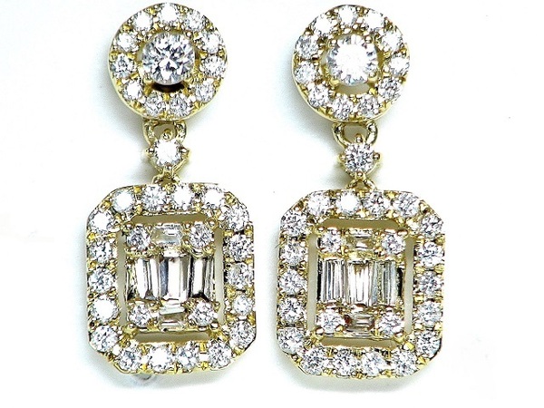 【宝石屋本舗】計0.50ct 天然ダイヤモンド K18 スイングピアス