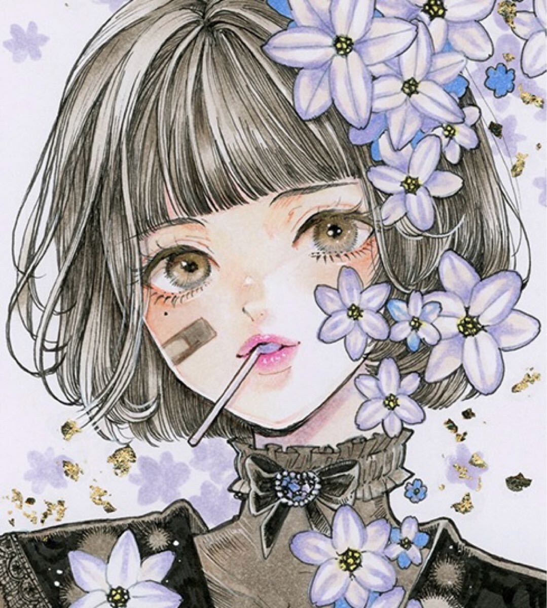 ヤフオク! - 同人 手書きイラスト（直筆）色紙/オリジナル5