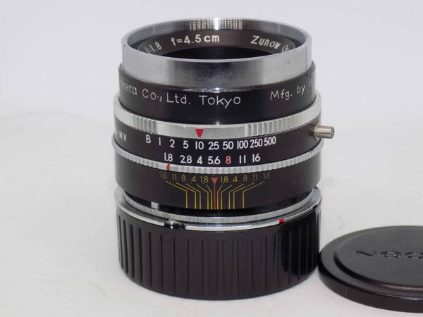 ZUNOW 4.5cm f1.8 Mマウント化 ズノー光学