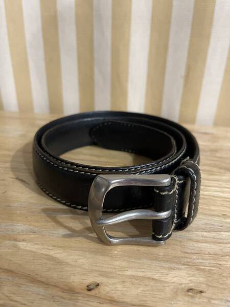 美品 Lauren Ralph Lauren ラルフローレン ベルト ダークブラウン 厚手