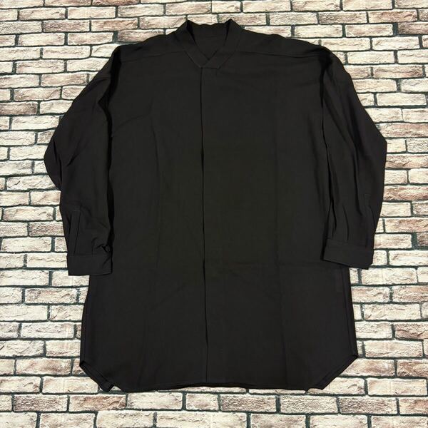 極美品★Rick Owens リックオウエンス★24AW RU02D6293-WA Oversized Faun Shirt オーバーサイズスナップ比翼シャツ