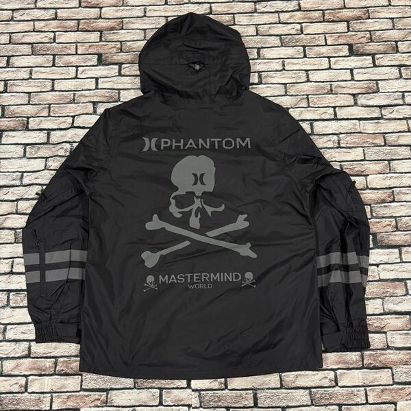 新品★MASTERMIND×Hurley マスターマインド×ハーレー★24MMMSJK35 SNOW JACKET バックスカルロゴマウンテンパーカー スノージャケット