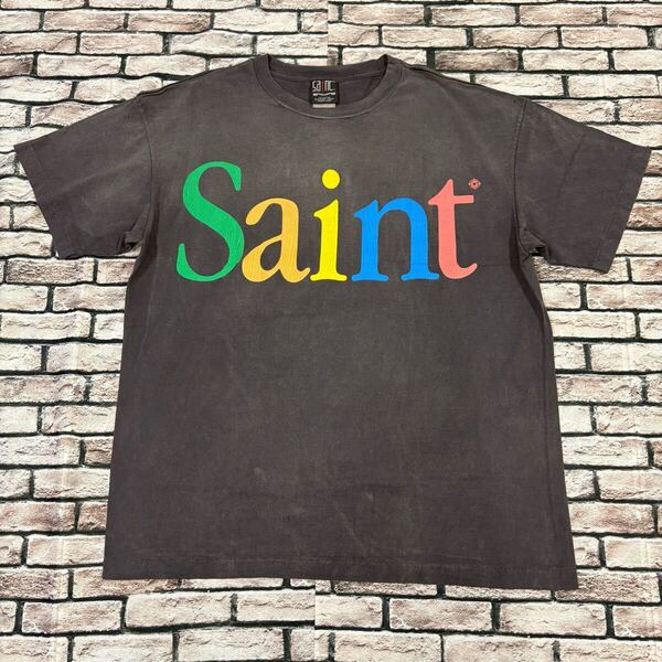 極美品★SAINT MICHAEL セントマイケル★24SS SM-YS8-0000-001 Coloful Saint SS Tee カラフルロゴヴィンテージ加工Tシャツ
