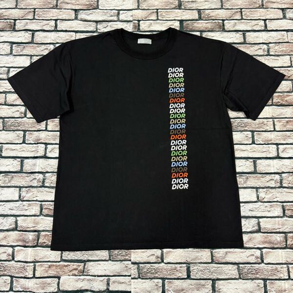 極美品★DIOR ディオール★24SS 413J696A0817 MultiColor Logo S/S Tee マルチカラーロゴプリントTシャツ